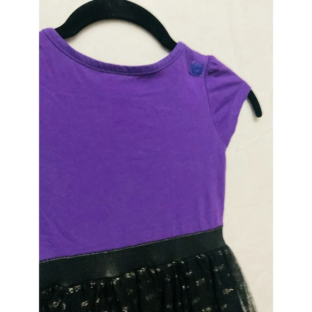 DC Comics Batgirl Tutu Dress Kids Sz S 4/5 Purple Black *Play-Ready No Cape*